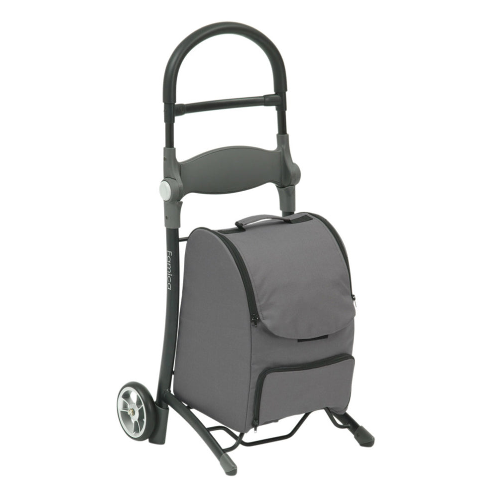 Shop-n-Sit Shopping Trolley with Seat - Slate Grey